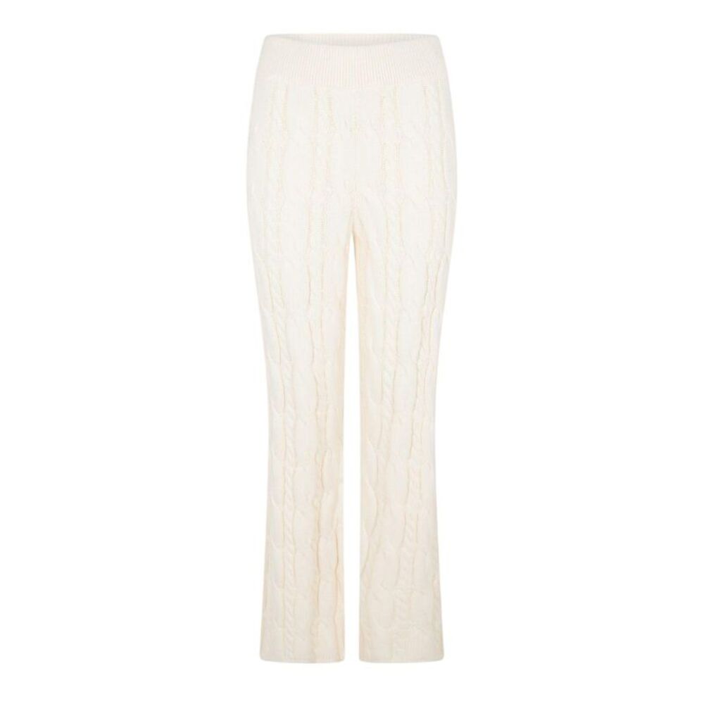 4th & Reckless Womens/Ladies Cable Knit Pants / Cream